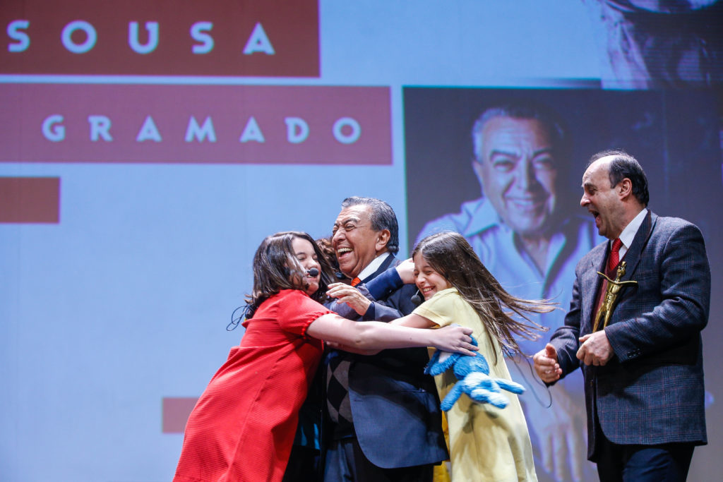 Gramado, RS - 21/08/2019 - 47º Festival de Cinema de Gramado - Mauricio de Sousa recebe o Troféu Cidade de Gramado do Prefeito de Gramado João Alfredo de Castilhos Bertolucci (Fedoca) - 